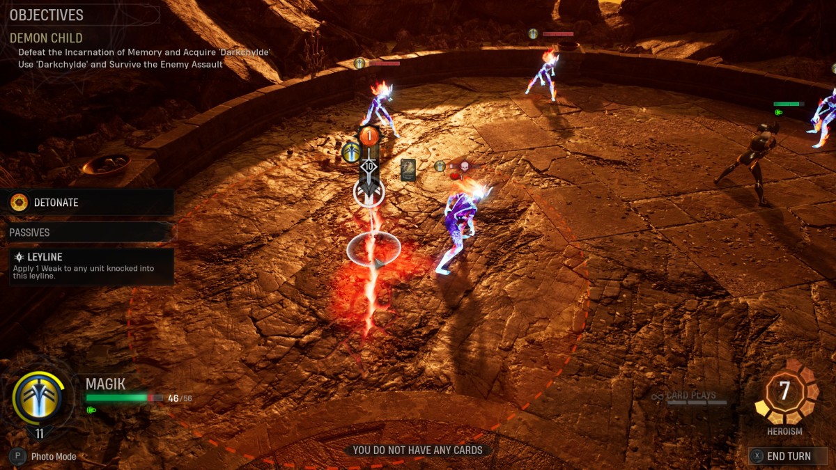 Marvel's Midnight Suns Magik challenge detonating red leyline